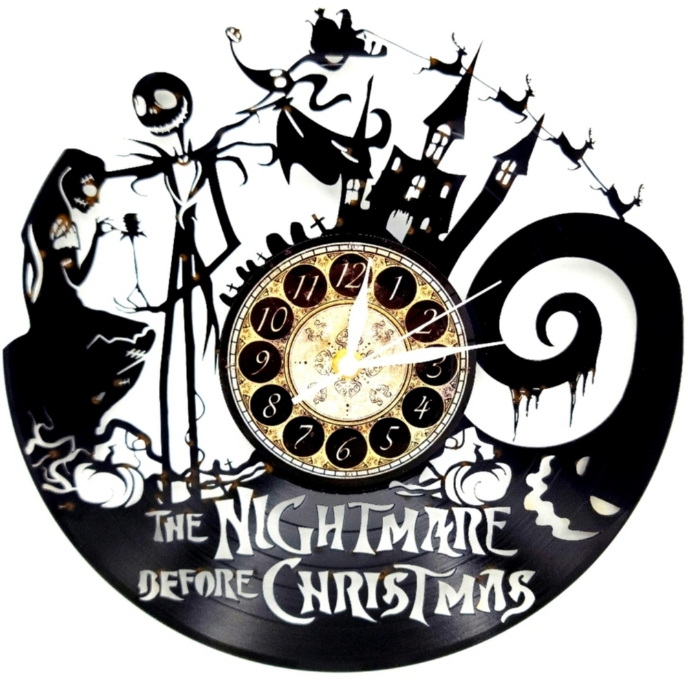 THE NIGHTMARE BEFORE CHRISTMAS vinyl record clock